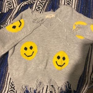 Long sleeve Smiley Face Sweater